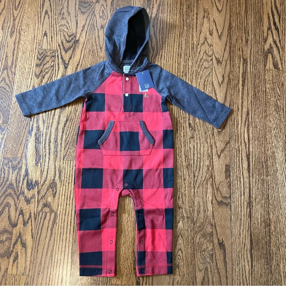 Baby Gap Buffalo plaid romper